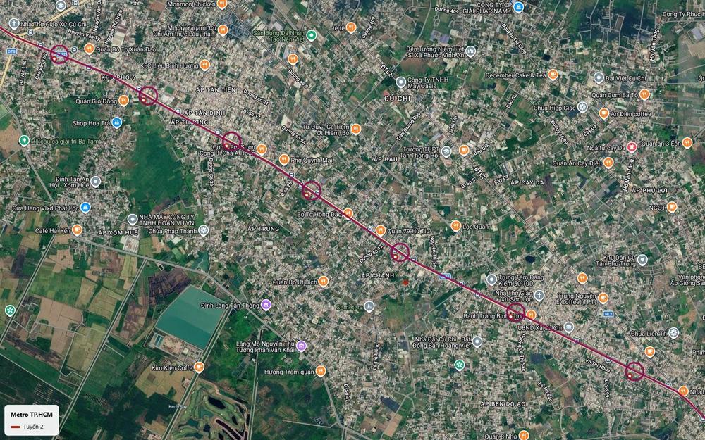 Tuyến metro số 2 TP.HCM qua xã Tân Thông Hội, Củ Chi, gần Trường THPT Tân Thông Hội và khu lăng mộ nguyên Thủ tướng Phan Văn Khải